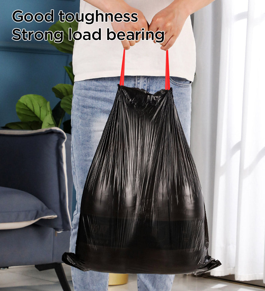 Joybos® Black Bin Bags with Drawstring 20L F61