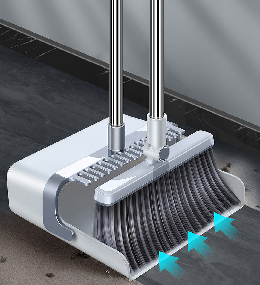 Joybos® Standing Dustpan and Broom for Indoor Lobby Office Kitchen Sweeping