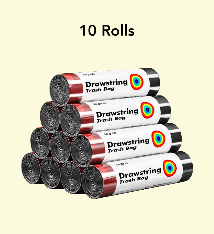Joybos® Black Bin Bags with Drawstring 20L F61