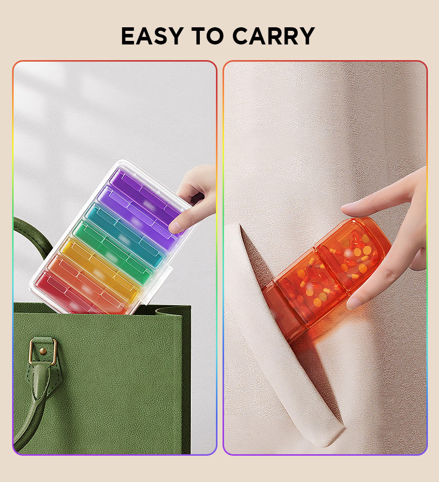 Joybos® Weekly 7 Detachable Day Pill Organizer 3 Times A Day Z143