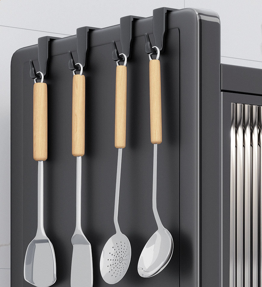 Joybos® 5 Tiers Narrow Multifunction Dustproof Metal Kitchen Storage Cabinet F85