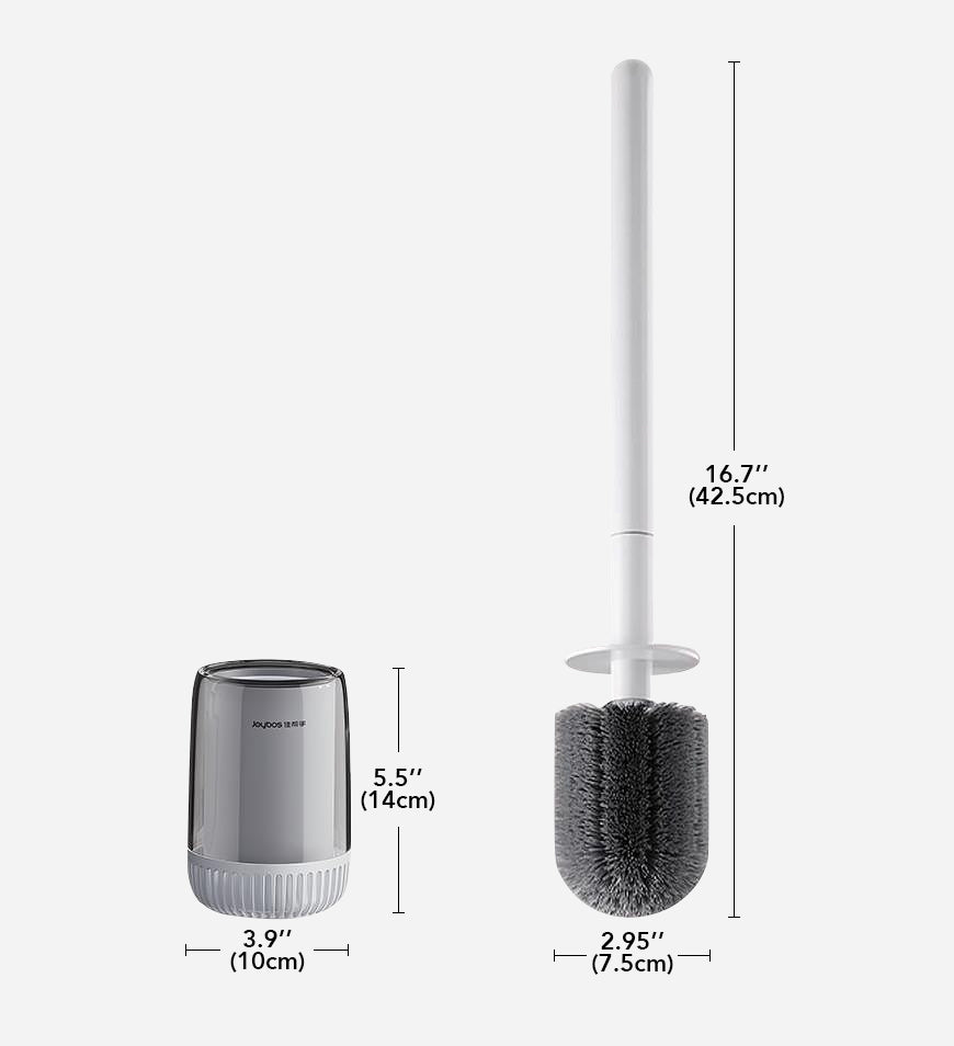 Joybos® Wall Mounted Or Standing Toilet Bowl Brush And Holder Set With Fine Bristles Z200