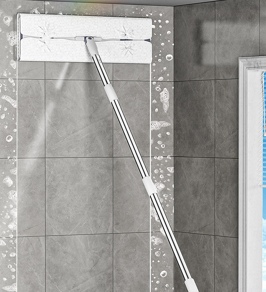 Joybos® Upgrade 2+2 Scrapers 16" Large Flat Mop and Bucket System Z84