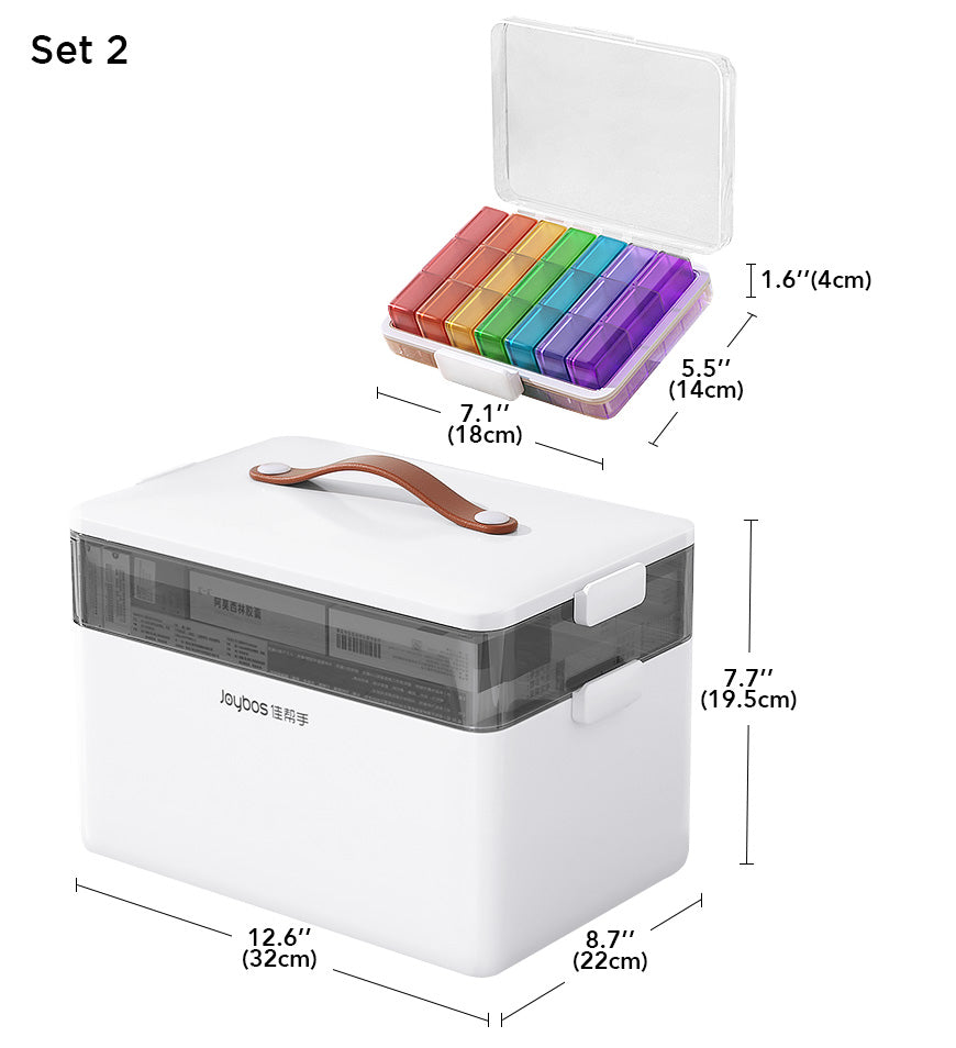 Joybos® 3 Tiers Portable and Foldable Medicine Box Z132