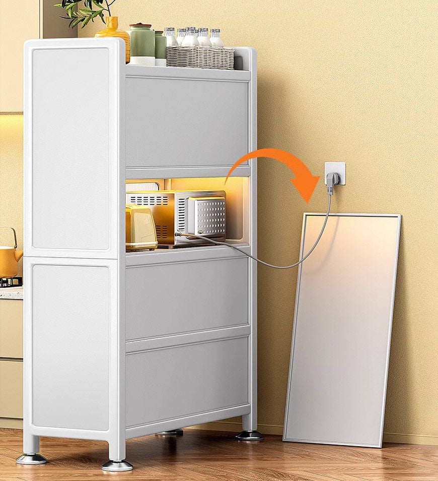 Joybos® 5 Tier Sturdy Metal Storage Organizer Cabinets With Clear Doors F56