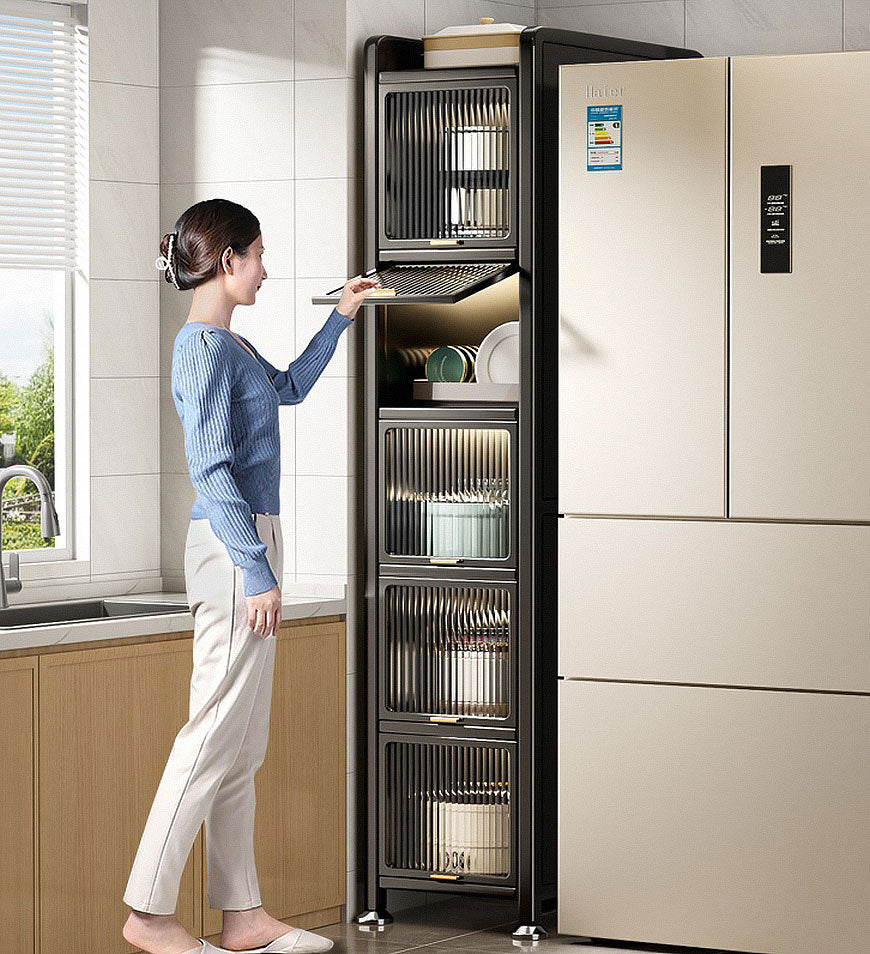 Joybos® 6 Tiers Upgrade Narrow Multifunction Metal Kitchen Storage Cabinet F217