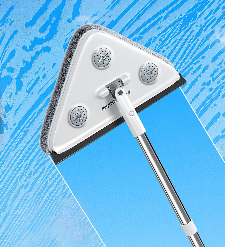 Joybos® 65 Inches Rotating Triangle Wall Mop Cleaner With Window Squeegee Z20