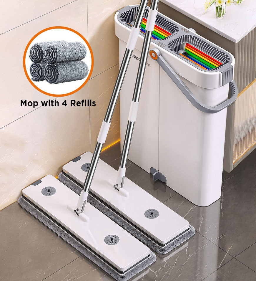 Joybos® 2 Pcs Large Flat Floor Mop and Bucket Set With Upgrade Wringer Set Z41