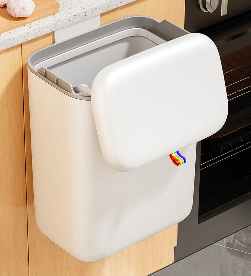 Joybos® Rainbow Kitchen Hanging Trash Can With Lid Z28