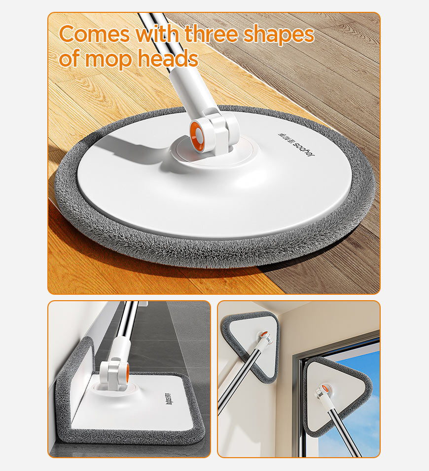 Joybos® 360 Spin Mop Bucket Set and Wringer with Three Types Mop Heads Z56
