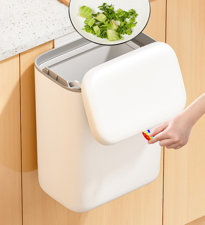 Joybos® Rainbow Kitchen Hanging Trash Can With Lid Z28