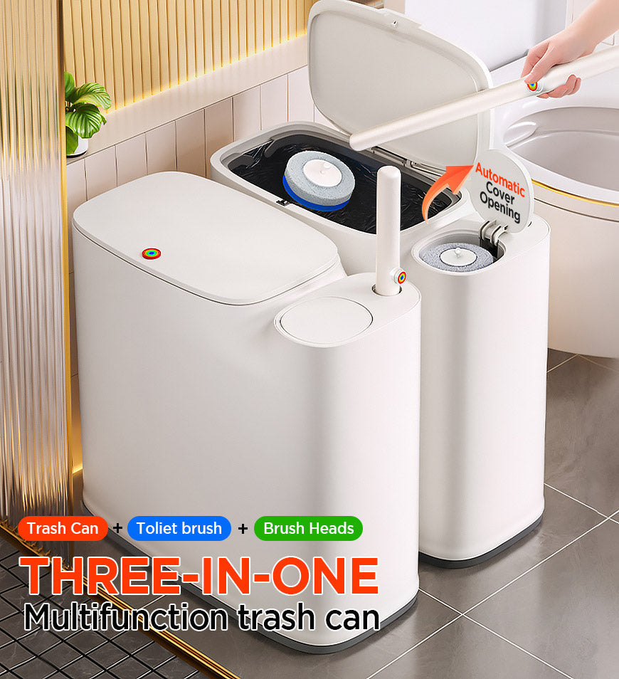 Joybos® 2 In 1 Slim Bathroom Trash Can With Toilet Brush Z32