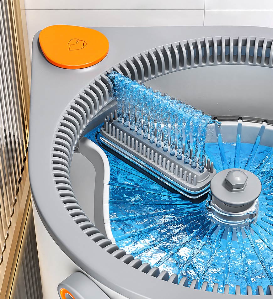 Joybos® 360 Spin Mop Bucket Set and Wringer with Three Types Mop Heads Z56