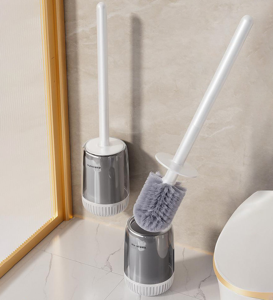 Joybos® Wall Mounted Or Standing Toilet Bowl Brush And Holder Set With Fine Bristles Z200