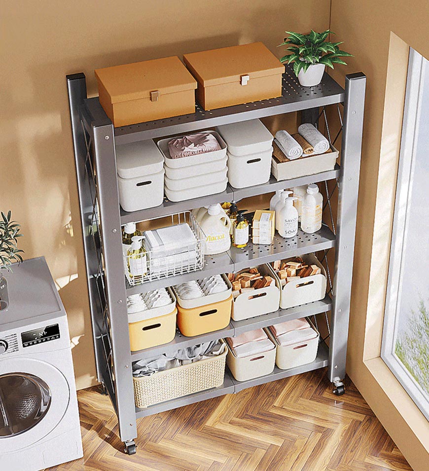 Joybos® Freestanding Metal Iron Shelf Without Assembly F220