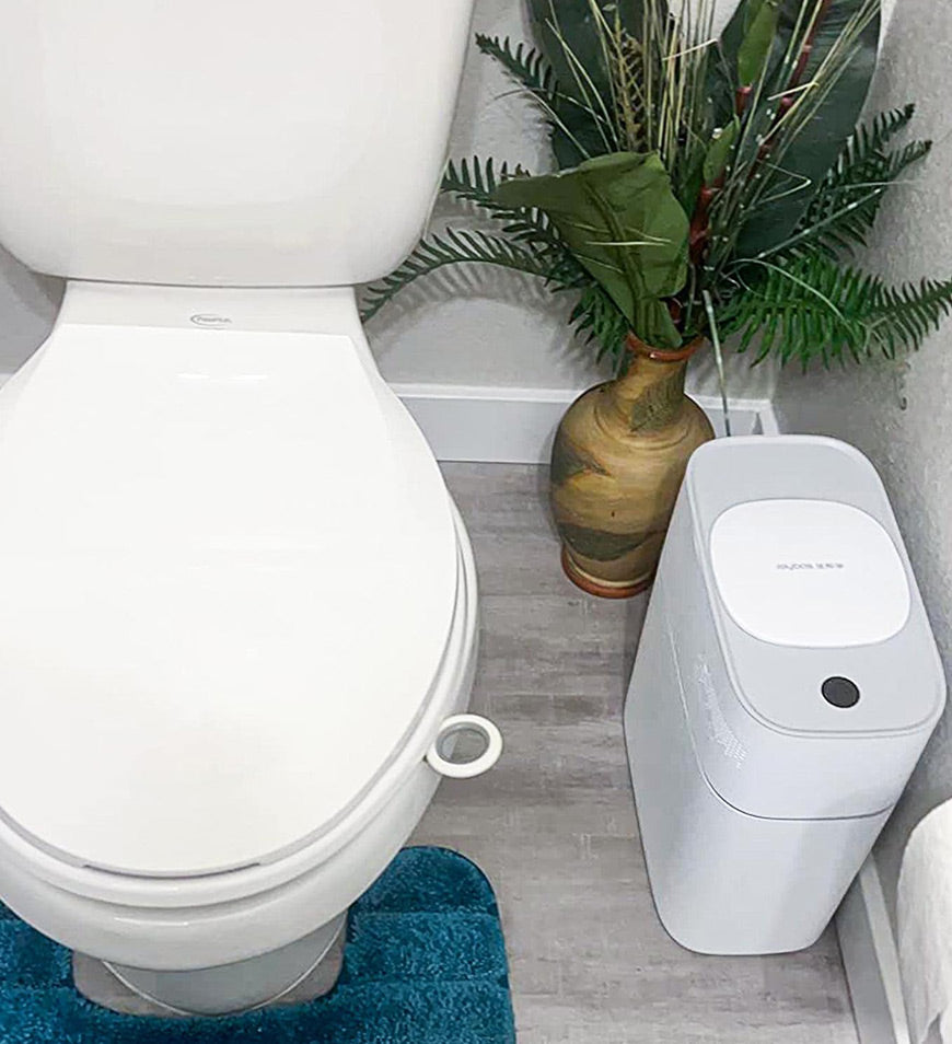 Joybos® Motion Sensor Smart Trash Can with Lid Touchless Garbage Can for Bathroom Z207