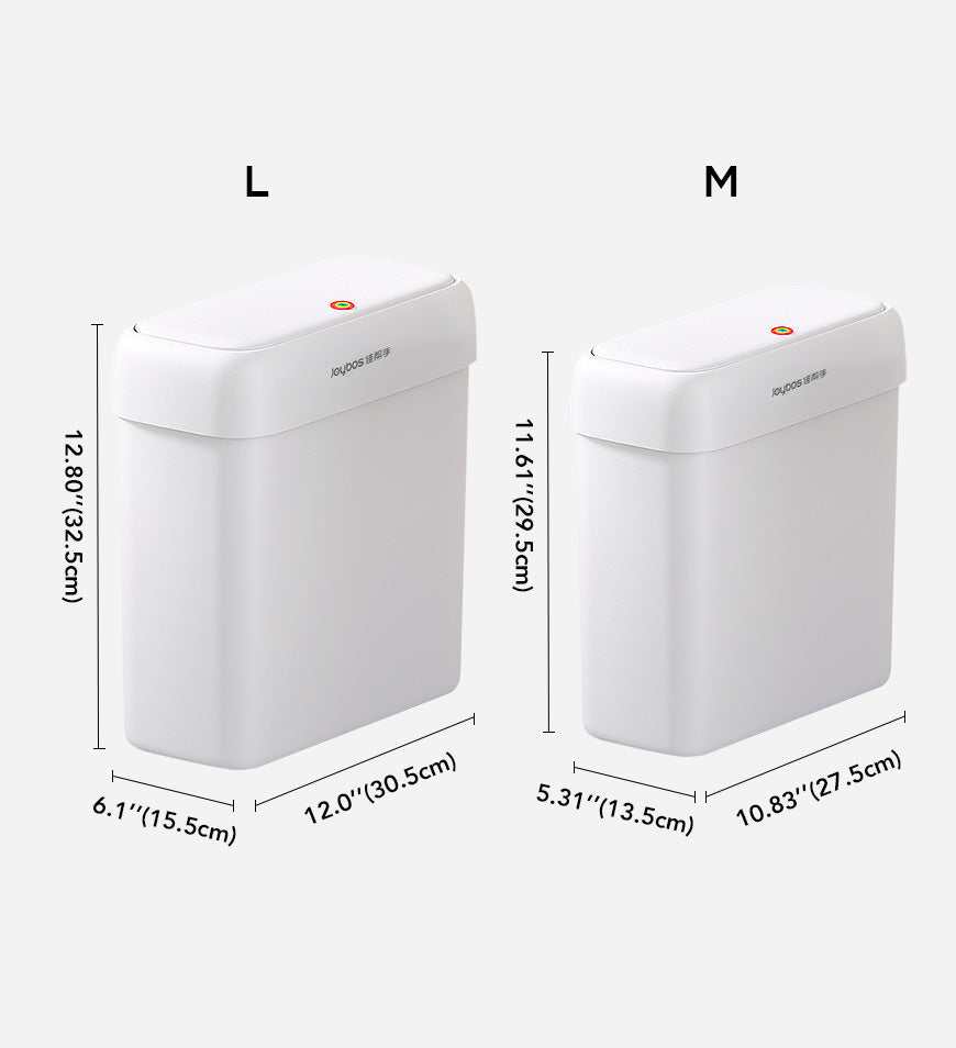 Joybos® Bathroom Narrow Press Trash Can With Pop-Up Lid Z103