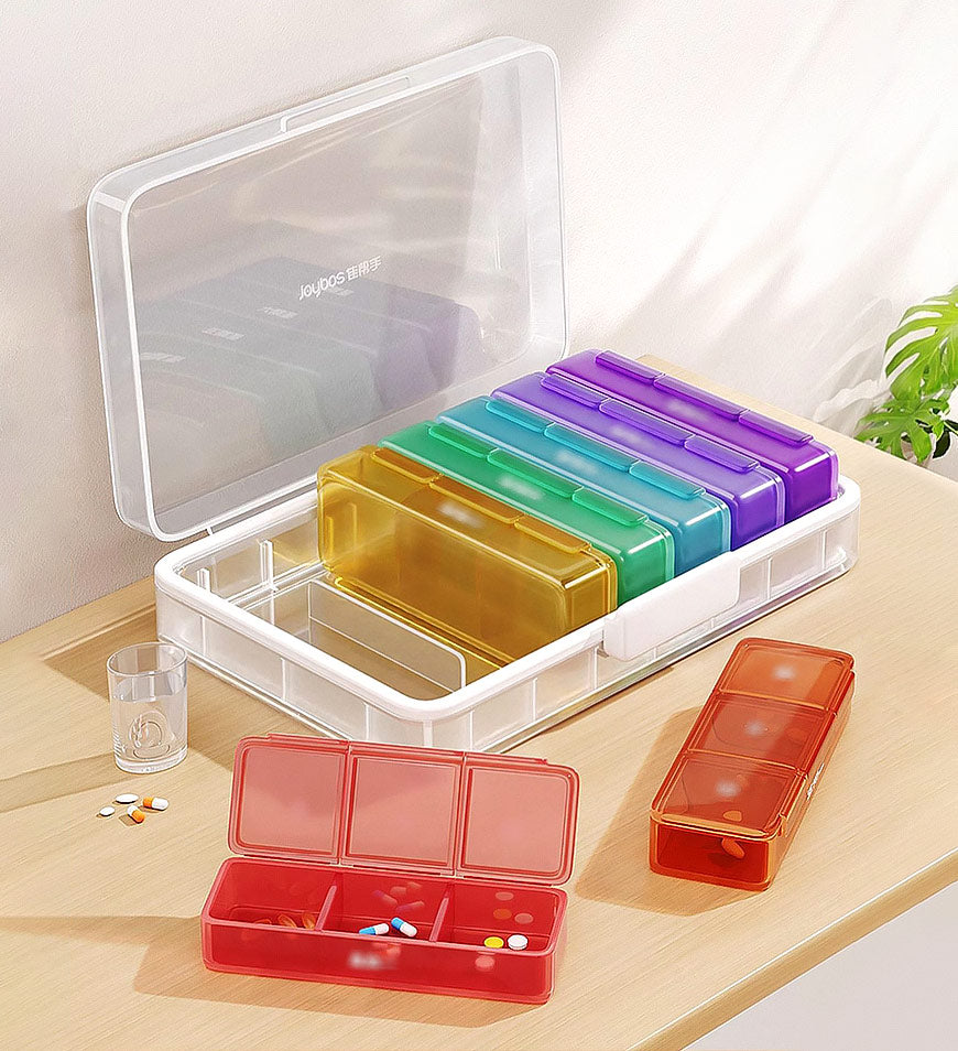 Joybos® Weekly 7 Detachable Day Pill Organizer 3 Times A Day Z143