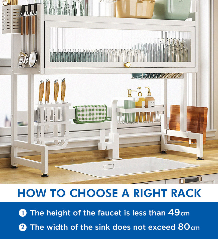 Joybos® Dish Rack Over The Sink with Cutlery Drainer