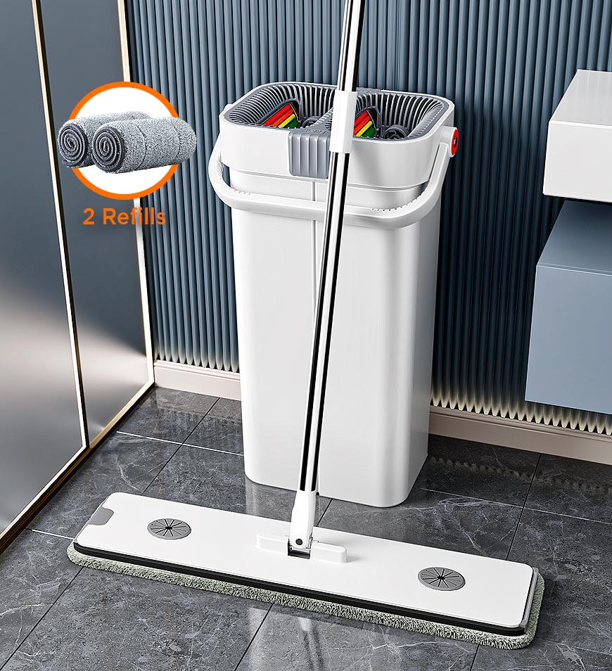 Joybos® Home Cleaning Flat Floor Mop and Bucket with Wringer Set