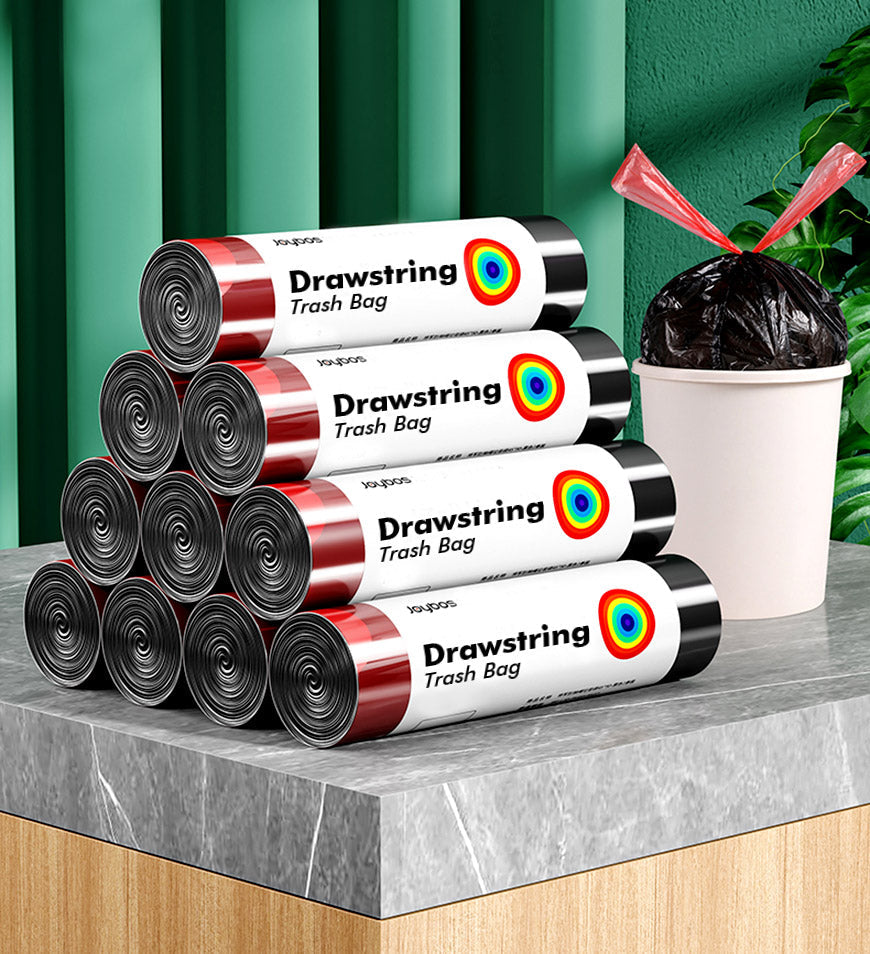 Joybos® Black Bin Bags with Drawstring 20L F61