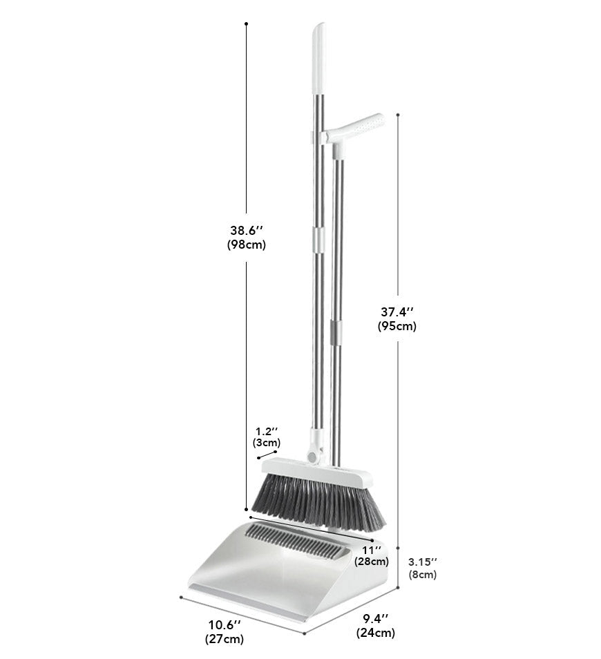 Joybos® Standing Dustpan and Broom  for Indoor Lobby Office Kitchen Sweeping