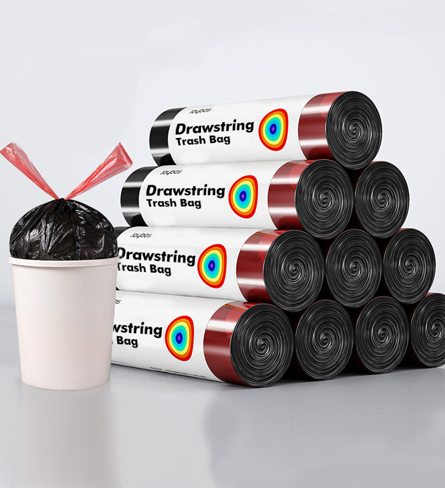 Joybos® Black Bin Bags with Drawstring 20L F61