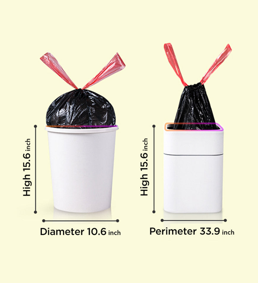 Joybos® Black Bin Bags with Drawstring 20L F61