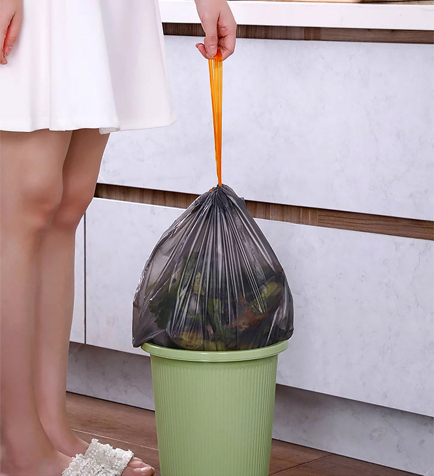 Joybos® Black Trash Bag with Drawstring Z20