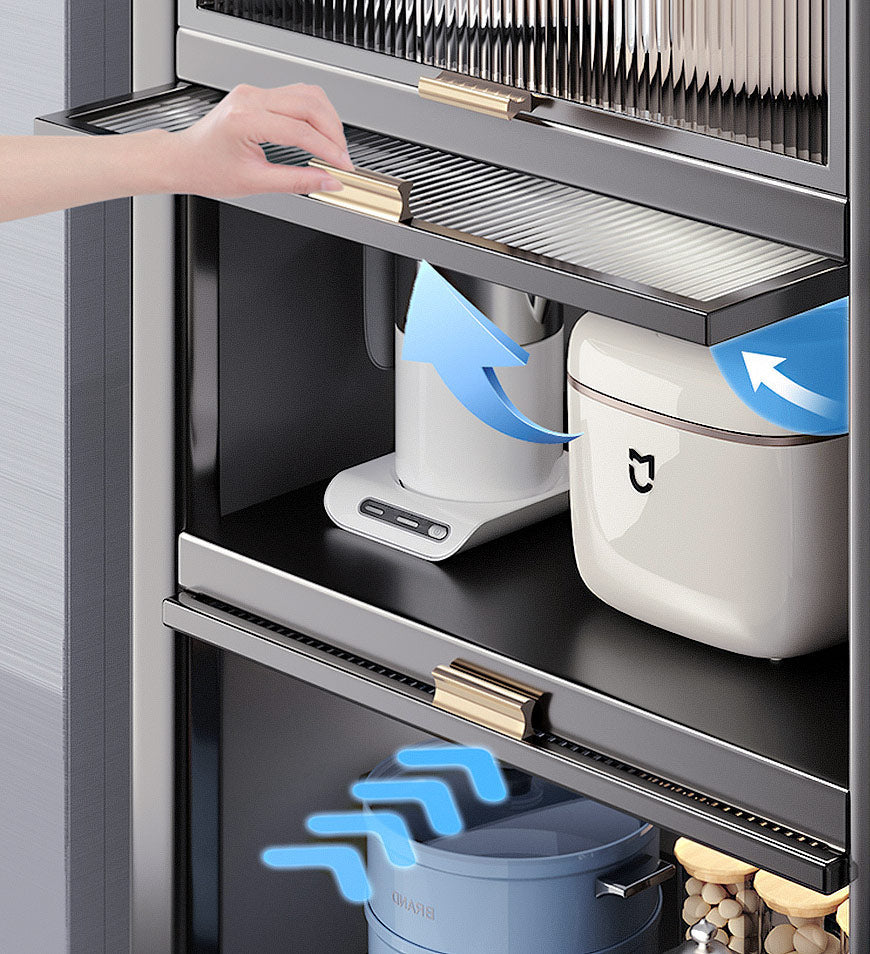 Joybos® 5 Tiers Narrow Multifunction Dustproof Metal Kitchen Storage Cabinet F85