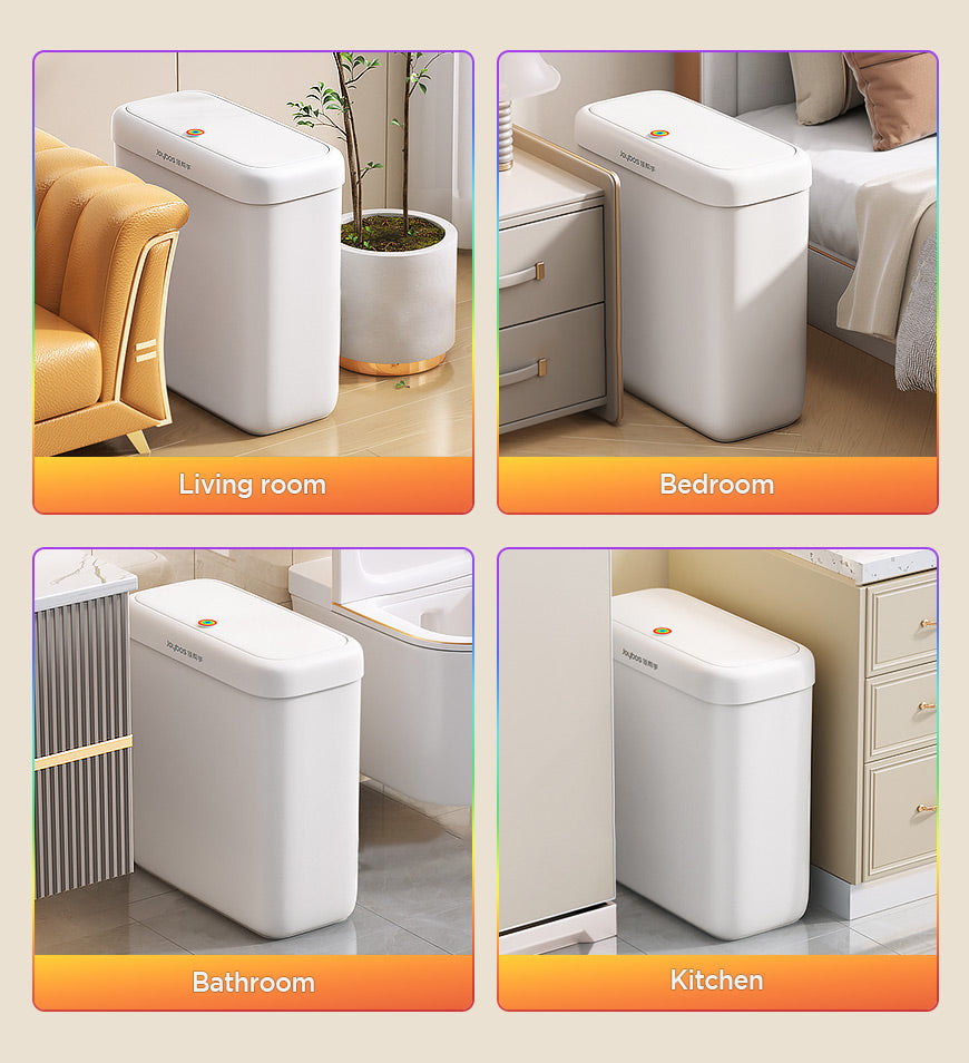 Joybos® Bathroom Narrow Press Trash Can With Pop-Up Lid Z103