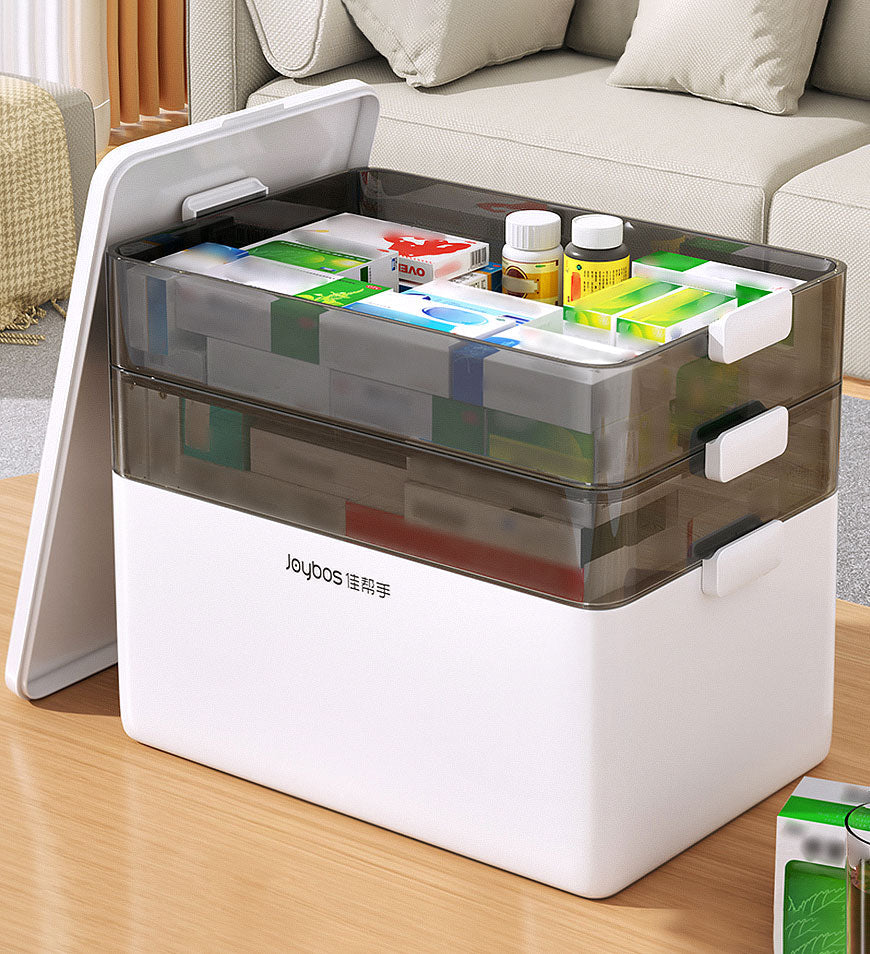 Joybos® 3 Tiers Portable and Foldable Medicine Box Z132