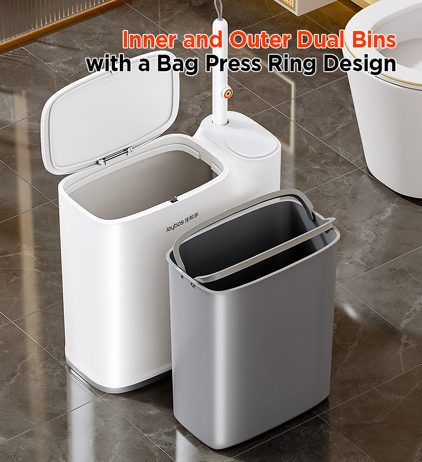 Joybos® 2 In 1 Slim Bathroom Trash Can With Toilet Brush Z32