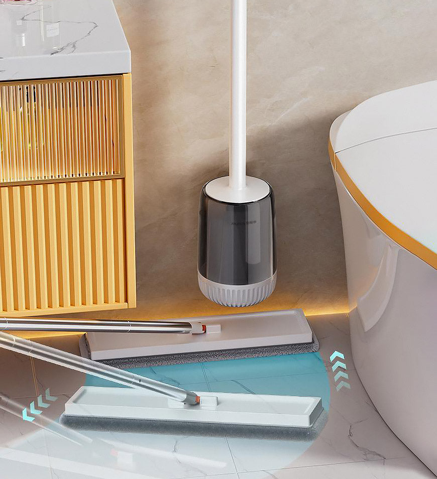Joybos® Wall Mounted Or Standing Toilet Bowl Brush And Holder Set With Fine Bristles Z200