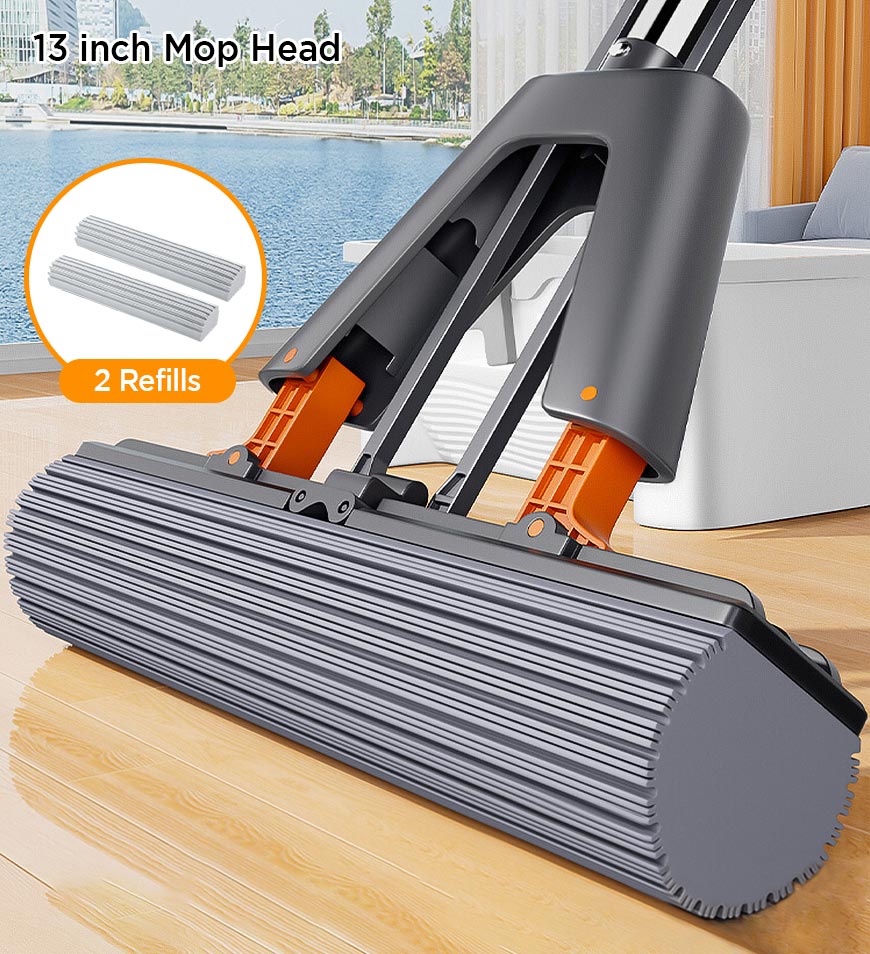 Joybos® Self-Wringing Sponge Mops For Floor Cleaning Squeeze Z175