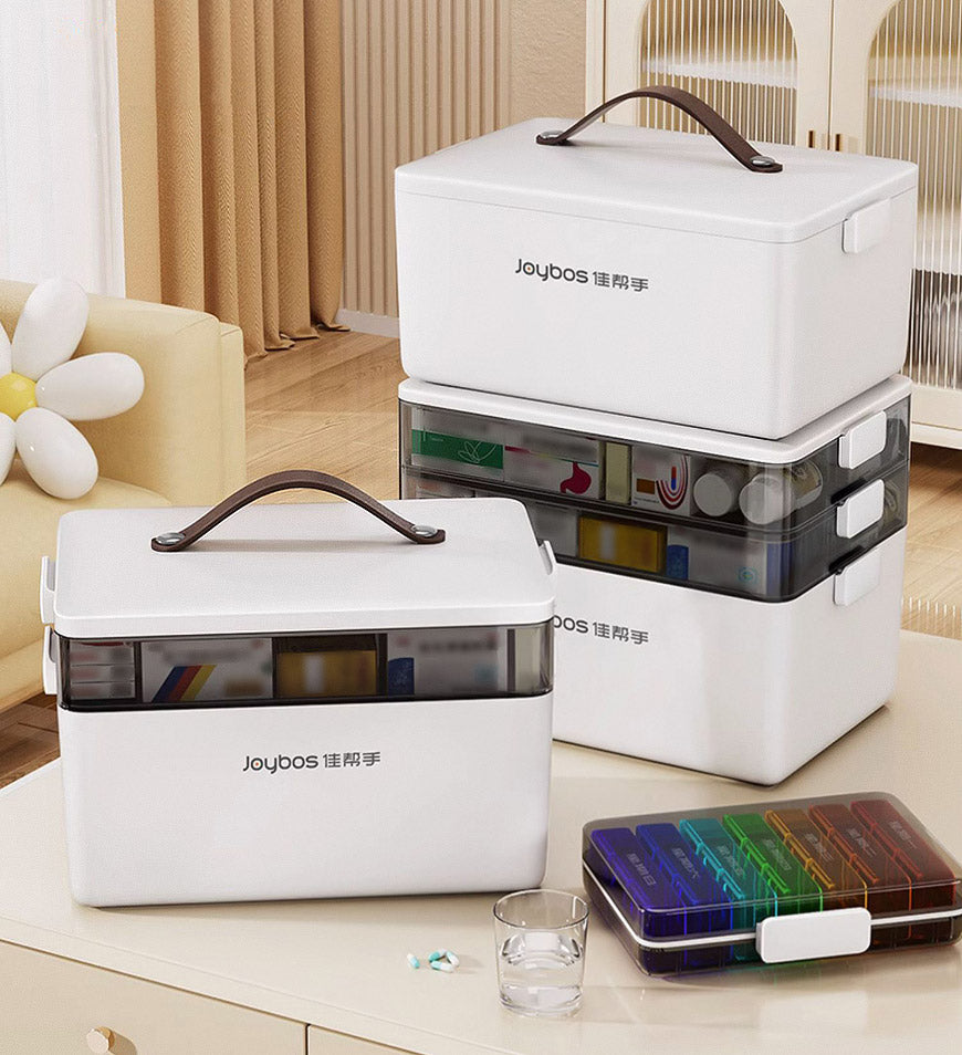 Joybos® 3 Tiers Portable and Foldable Medicine Box Z132