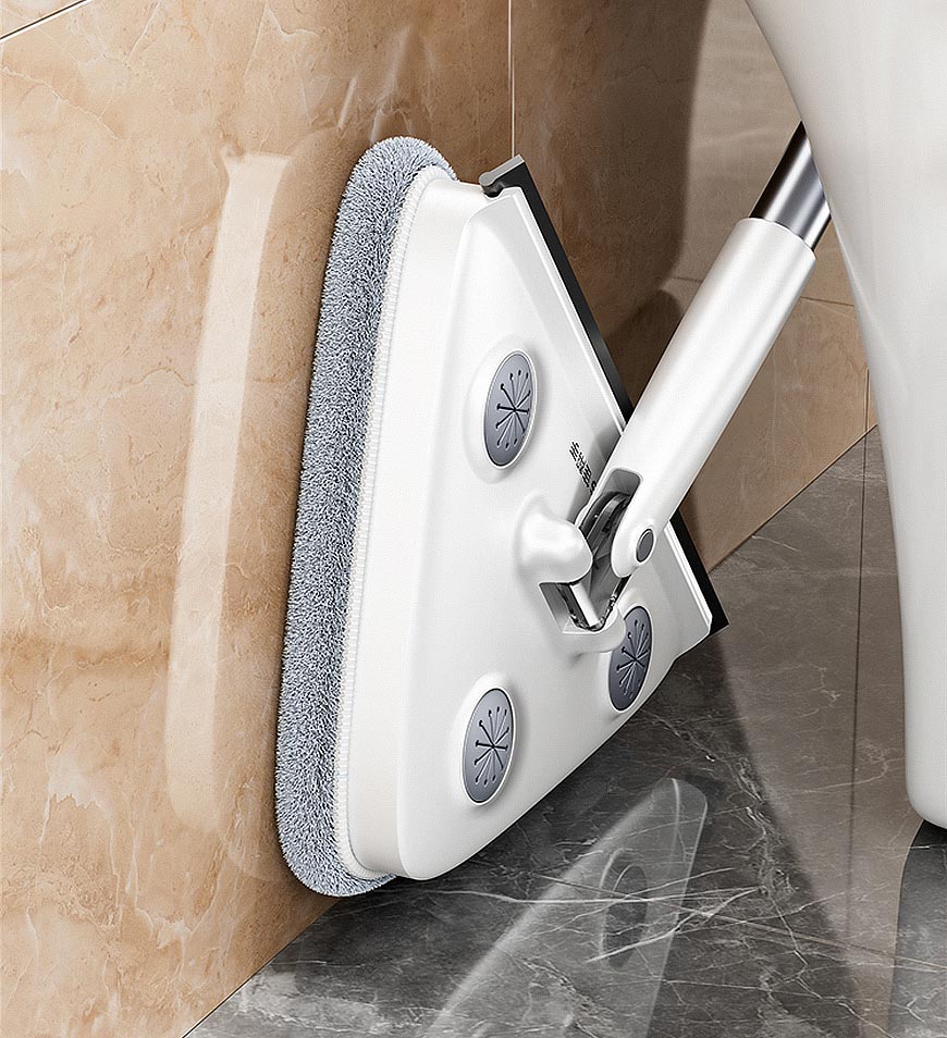 Joybos® 65 Inches Rotating Triangle Wall Mop Cleaner With Window Squeegee Z20