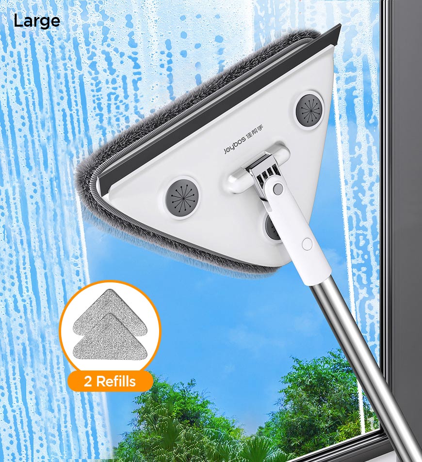 Joybos® 65 Inches Rotating Triangle Wall Mop Cleaner With Window Squeegee Z20