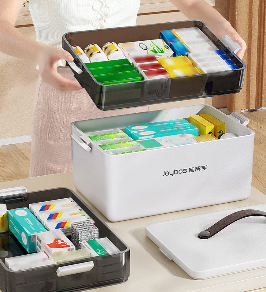 Joybos® 3 Tiers Portable and Foldable Medicine Box Z132