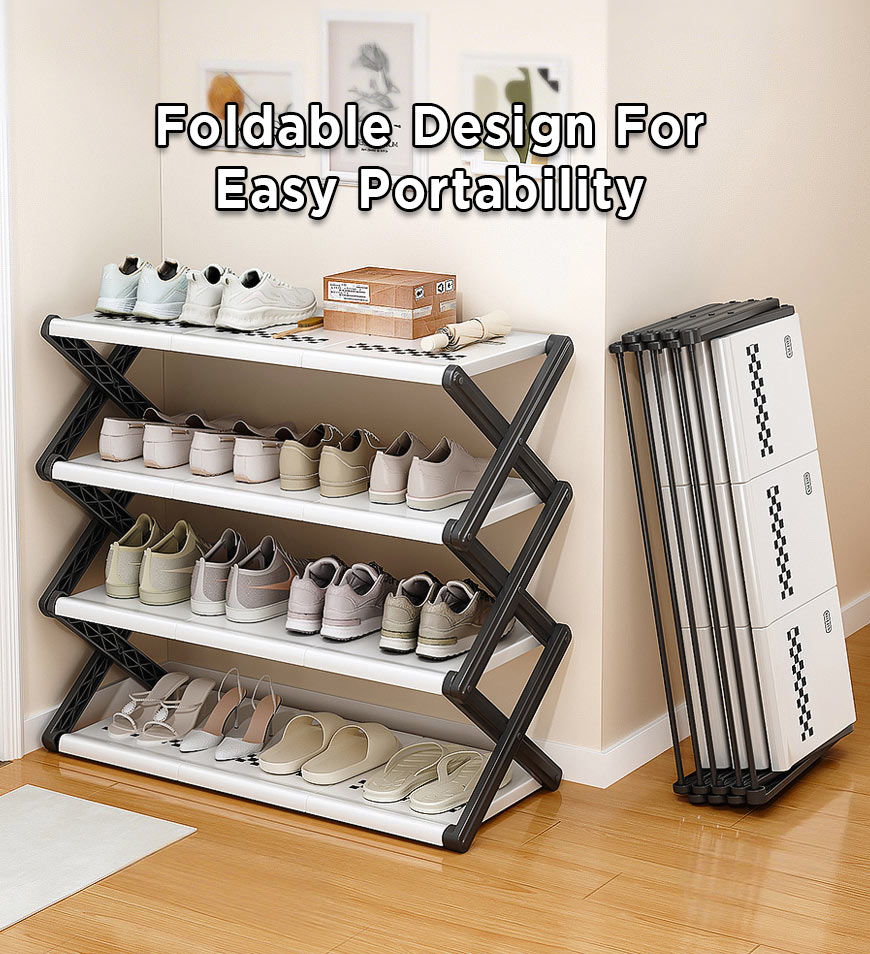 Joybos® Large capacity simple folding shoe rack F253