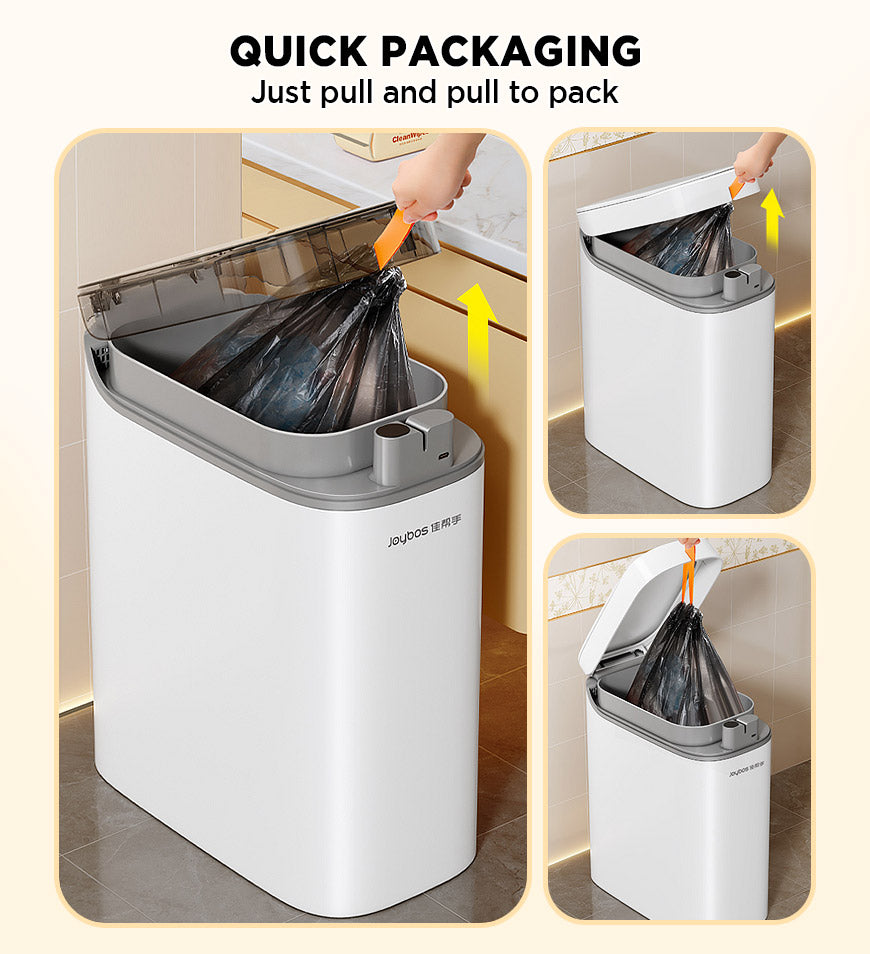 Joybos® Smart Touchless Trash Can With Automatic Adsorption Bagging Z35