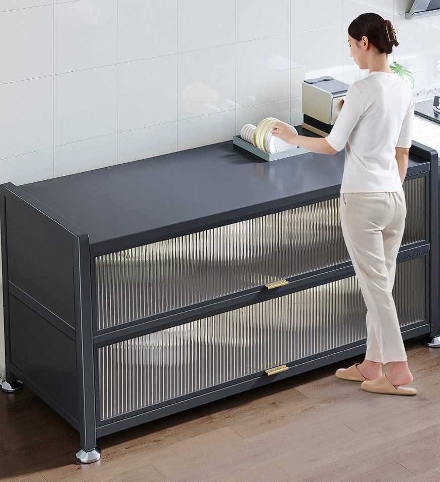 Joybos® 3Tier Metal Freestanding Sideboard Storage Cabinet With Door F97