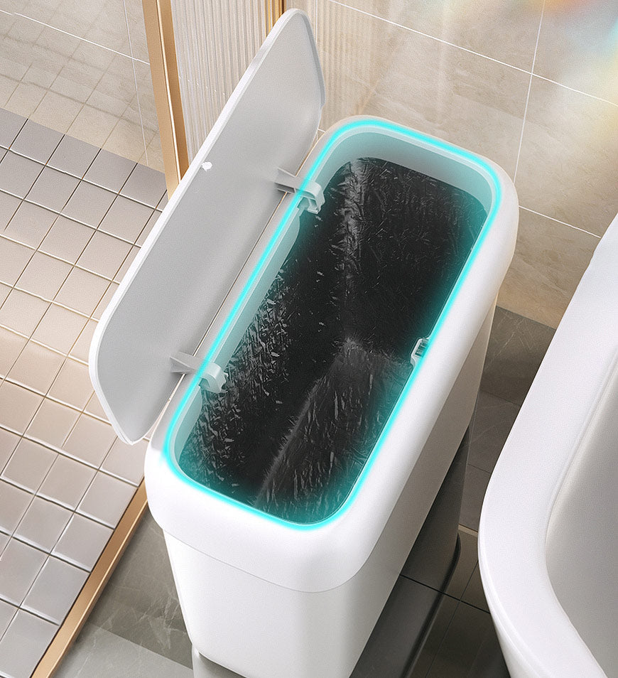 Joybos® Bathroom Narrow Press Trash Can With Pop-Up Lid Z103