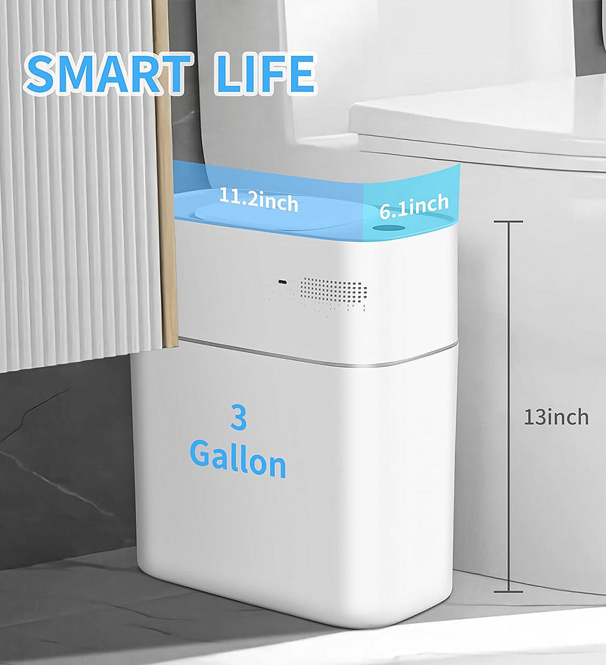 Joybos® Motion Sensor Smart Trash Can with Lid Touchless Garbage Can for Bathroom Z207