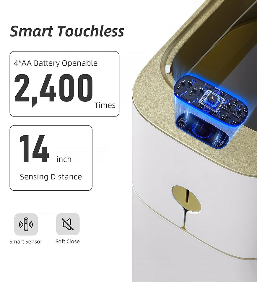 Joybos® 4 Gallon Automatic Touchless Smart Bathroom Trash Can Z96