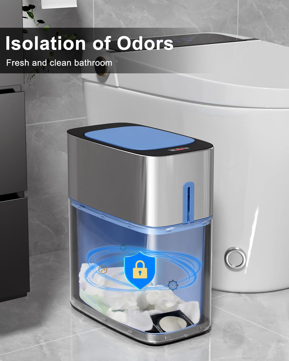Joybos® Motion Sensor Stainless Steel Automatic Privacy Trash Can Z105