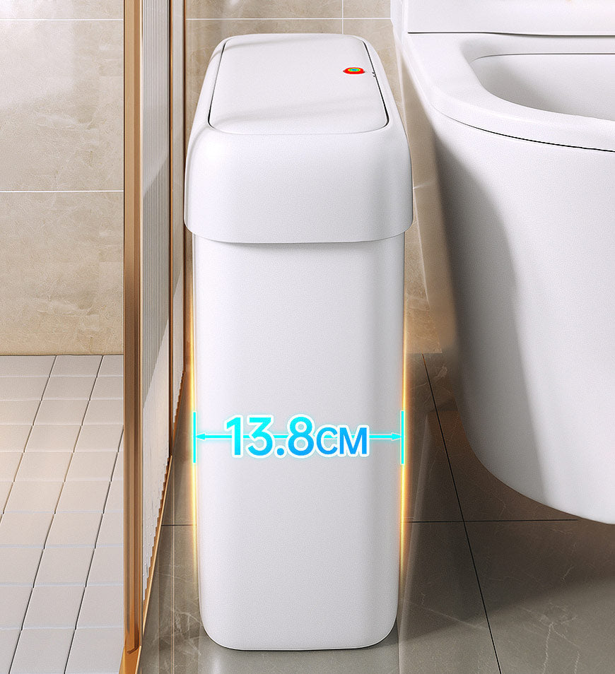 Joybos® Bathroom Narrow Press Trash Can With Pop-Up Lid Z103