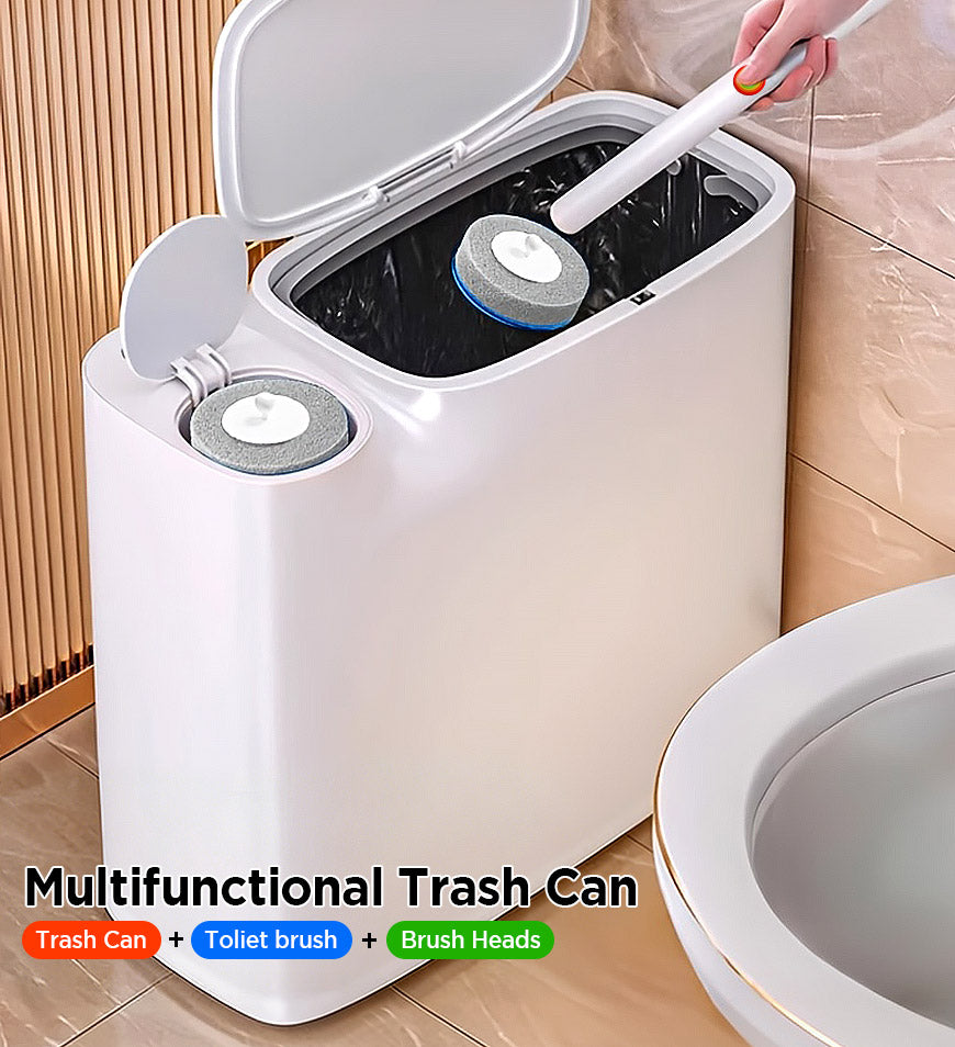 Joybos® 2 In 1 Slim Bathroom Trash Can With Toilet Brush Z32