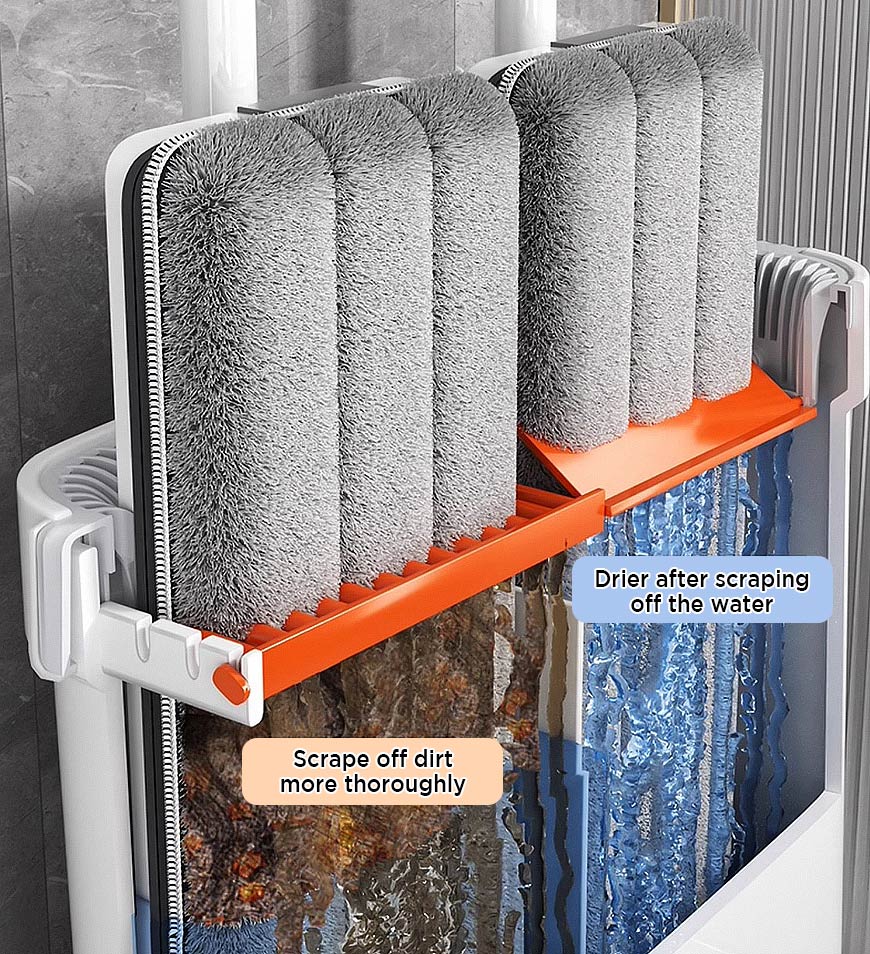 Joybos® 16" Large Flat Mop and Bucket With 4 Upgrade Wringer System Z88