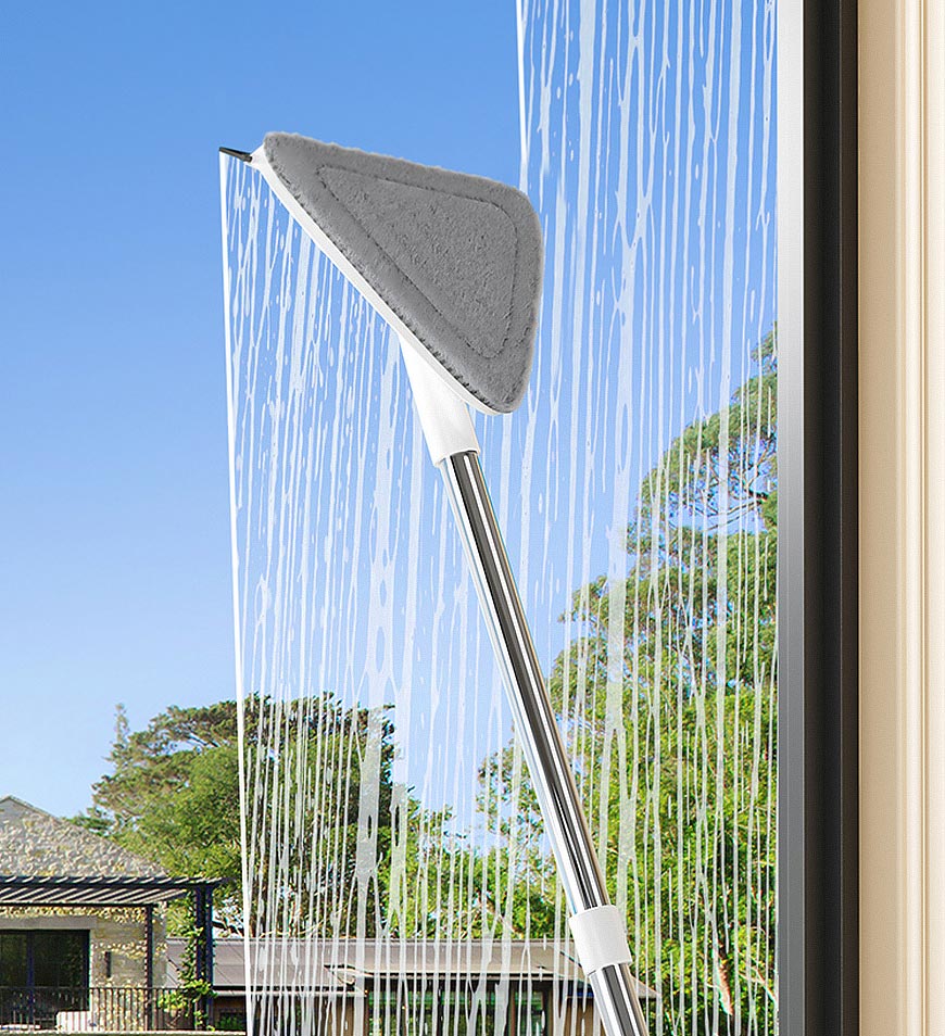 Joybos® Long Handled Wall Cleaner with Microfiber and Chenille Pad Z138